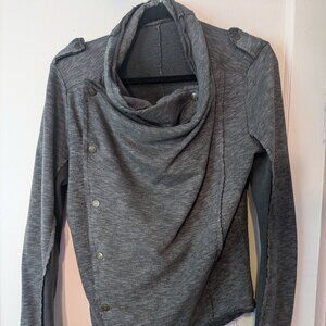 Gray military cowl neck light jacket M